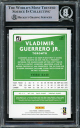 Vladimir Guerrero Jr. Autographed 2020 Donruss Card #102 Toronto Blue Jays Batting Beckett BAS #15780702