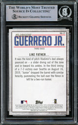 Vladimir Guerrero Jr. Autographed 2020 Topps Highlights Card #VGJ-27 Toronto Blue Jays Beckett BAS #15780738