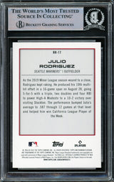 Julio Rodriguez Autographed 2022 Bowman Platinum Renowned Rookies Rookie Card #RR17 Seattle Mariners Beckett BAS #15781431