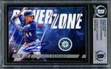 Julio Rodriguez Autographed 2022 Stadium Club Power Zone Rookie Card #PZ20 Seattle Mariners Beckett BAS #15781435