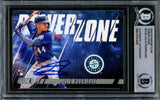 Julio Rodriguez Autographed 2022 Stadium Club Power Zone Rookie Card #PZ20 Seattle Mariners Beckett BAS #15781435