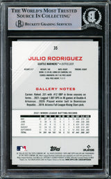 Julio Rodriguez Autographed 2022 Topps Gallery Rookie Card #35 Seattle Mariners Beckett BAS #15781462