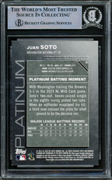 Juan Soto Autographed 2020 Bowman Platinum Card #83 New York Yankees Beckett BAS #15781577