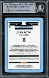 Juan Soto Autographed 2020 Donruss Optic Diamond Kings Card #23 New York Yankees Beckett BAS #15781584
