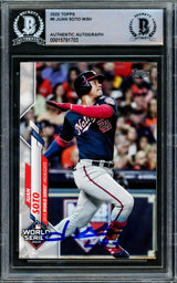 Juan Soto Autographed 2020 Topps World Series Card #6 New York Yankees Beckett BAS #15781703