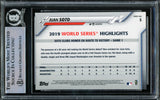 Juan Soto Autographed 2020 Topps World Series Card #6 New York Yankees Beckett BAS #15781703