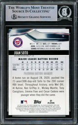 Juan Soto Autographed 2021 Bowman Platinum Card #73 New York Yankees Beckett BAS #15781712
