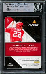 Juan Soto Autographed 2021 Panini Chronicles Pinnacle Card #12 New York Yankees Beckett BAS #15781718