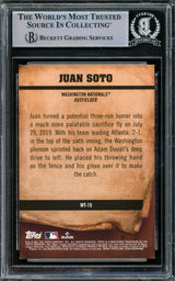 Juan Soto Autographed 2021 Topps Big League Wanted Card #WT-15 New York Yankees Beckett BAS #15781729