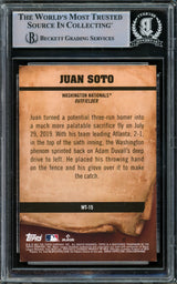 Juan Soto Autographed 2021 Topps Big League Wanted Card #WT-15 New York Mets Beckett BAS #15781729