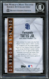 Fernando Tatis Jr. Autographed 2017 Bowman Chrome Draft Defining Moments Rookie Card #BDMFT San Diego Padres Beckett BAS #15781963