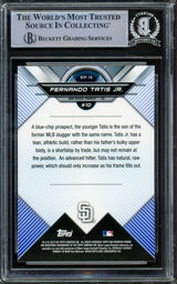 Fernando Tatis Jr. Autographed 2018 Bowman Chrome Top 100 Rookie Card #BTP10 San Diego Padres Beckett BAS #15781977