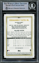 Fernando Tatis Jr. Autographed 2020 Topps Chrome Gallery National Baseball Card Day Card #GP-3 San Diego Padres Beckett BAS #15782123