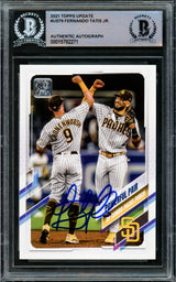 Fernando Tatis Jr. Autographed 2021 Topps Update Card #US79 San Diego Padres Beckett BAS #15782271