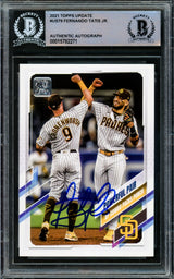 Fernando Tatis Jr. Autographed 2021 Topps Update Card #US79 San Diego Padres Beckett BAS #15782271