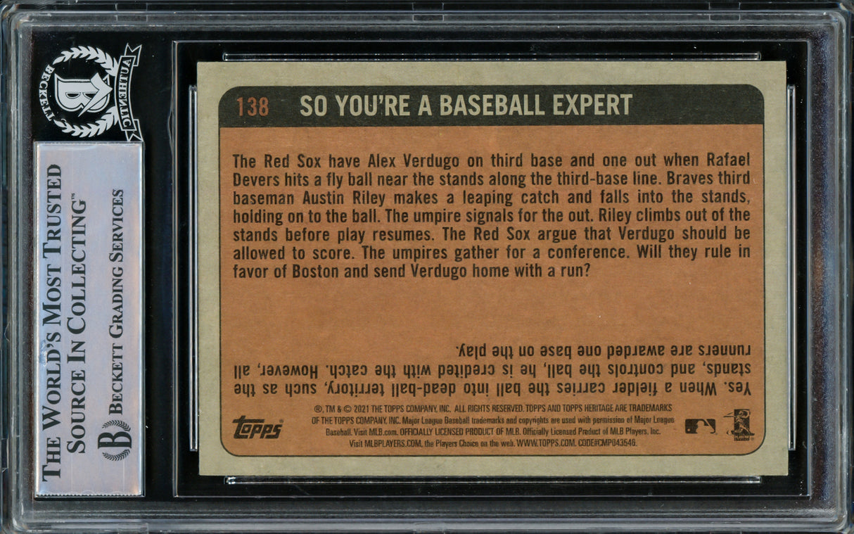 Fernando Tatis Jr. Autographed 2021 Topps Heritage Card #138 San Diego Padres Beckett BAS #15782364