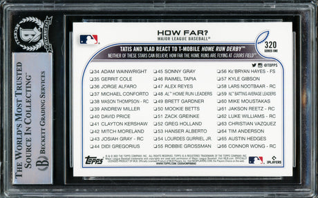 Fernando Tatis Jr. Autographed 2022 Topps Card #320 San Diego Padres Beckett BAS #15782417