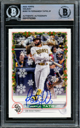 Fernando Tatis Jr. Autographed 2022 Topps Opening Day Card #50 San Diego Padres Beckett BAS #15782570