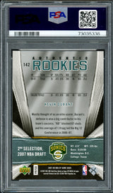 Kevin Durant Autographed 2007 SP Game Used Rookie Card #142 Seattle Supersonics PSA 9 Auto Grade Gem Mint 10 #829/999 PSA/DNA #73035336