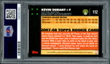 Kevin Durant Autographed 2007 Topps Rookie Card #112 Seattle Supersonics PSA 7 Auto Grade Gem Mint 10 PSA/DNA #73035340