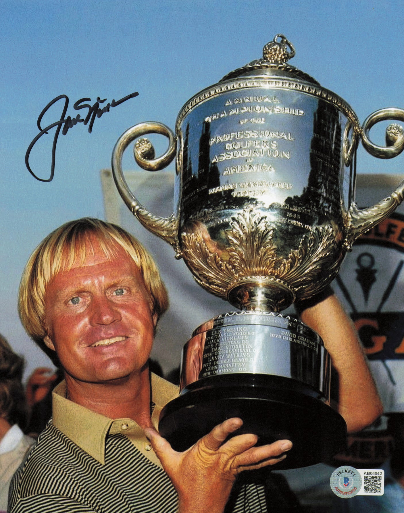 Jack Nicklaus Autographed 8x10 Photo Golf Beckett BAS #AB04042