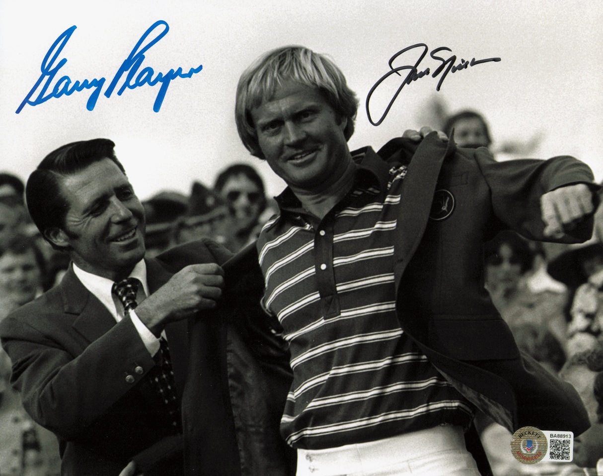 Jack Nicklaus & Gary Player Autographed 8x10 Photo Golf Beckett BAS #BA88913