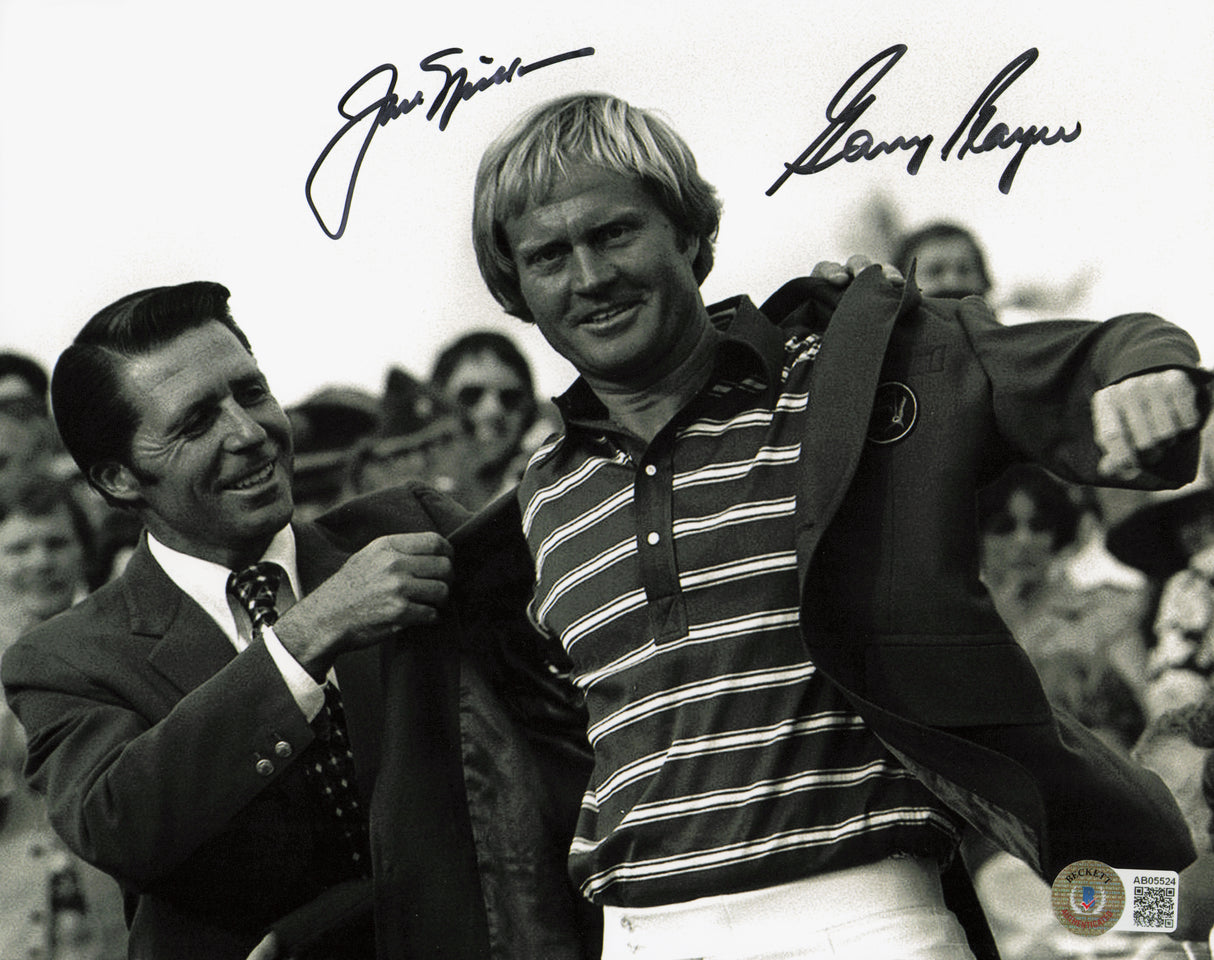 Jack Nicklaus & Gary Player Autographed 8x10 Photo Golf Beckett BAS #AB05524