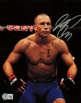 George St-Pierre Autographed 8x10 Photo MMA Beckett BAS QR #BF74347