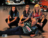 Force Family Multi-Signed Autographed 8x10 Photo NHRA With 4 Signatures Including John Force Beckett BAS #AE03915