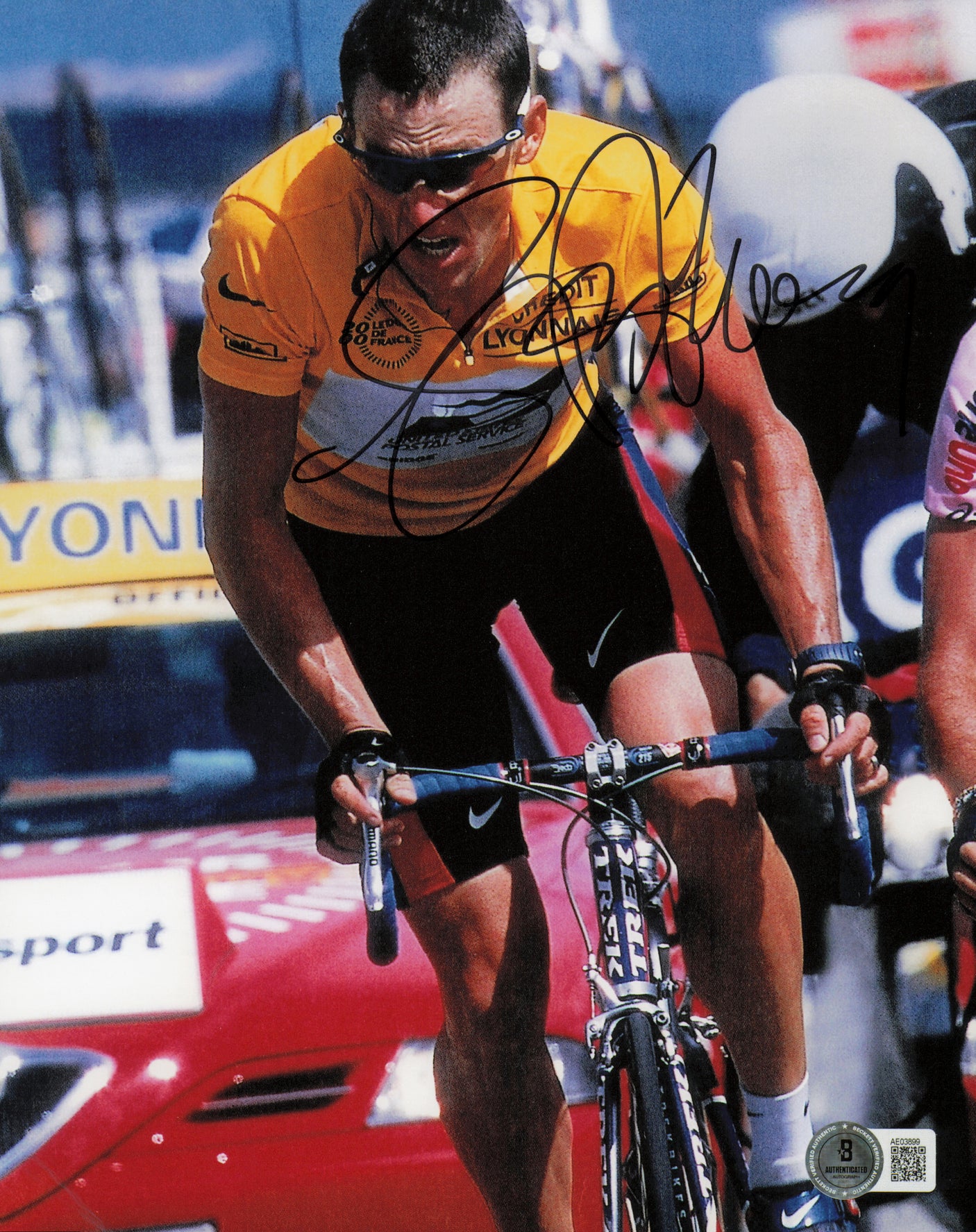 Lance Armstrong Autographed 8x10 Photo Cycling Beckett BAS #AE03899