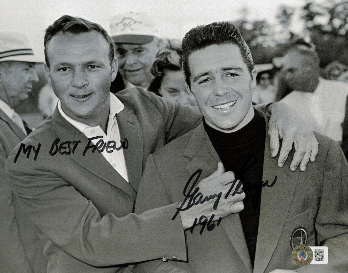 Gary Player Autographed 8x10 Photo Golf "My Best Friend (Arnold Palmer) 1961" Beckett BAS QR #BH38313