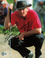 Greg Norman Autographed 8x10 Photo Golf "Thanks For Your Support" (Removed Personalization) Beckett BAS QR #BK94405