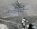 Bobby Shantz Autographed 8x10 Photo New York Yankees "Striking Out Jackie Robinson" Beckett BAS QR #BN26481