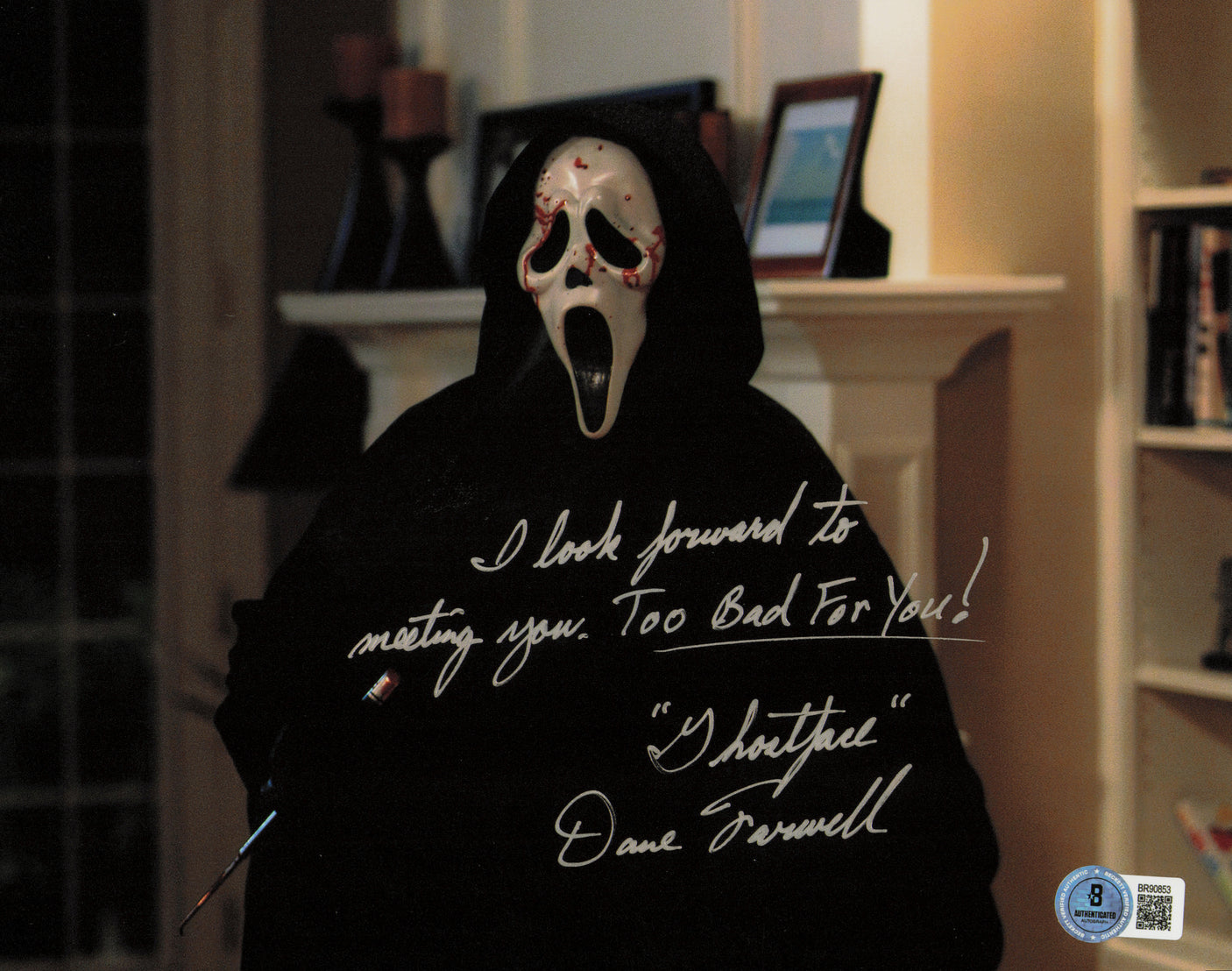 Dane Farwell Autographed 8x10 Photo "Ghostface" Scream Beckett BAS QR #BR90853