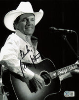 George Strait Autographed 8x10 Photo Country Musician Beckett BAS QR #AD98803