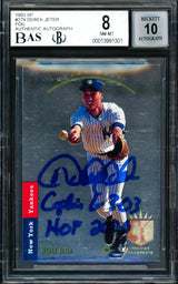 Derek Jeter Autographed 1993 Upper Deck SP Rookie Card #279 New York Yankees BGS 8 Auto Grade Gem Mint 10 "Captain 6-3-03 HOF 2020" Beckett BAS #13991301