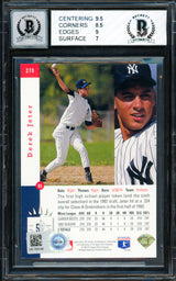 Derek Jeter Autographed 1993 Upper Deck SP Rookie Card #279 New York Yankees BGS 8 Auto Grade Gem Mint 10 "Captain 6-3-03 HOF 2020" Beckett BAS #13991301