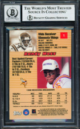 Randy Moss Autographed 1999 Bowman's Best Card #1 Minnesota Vikings Auto Grade Gem Mint 10 Beckett BAS #18155192