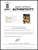 Lance Armstrong Autographed 8x10 Photo Cycling Beckett BAS #AE03886