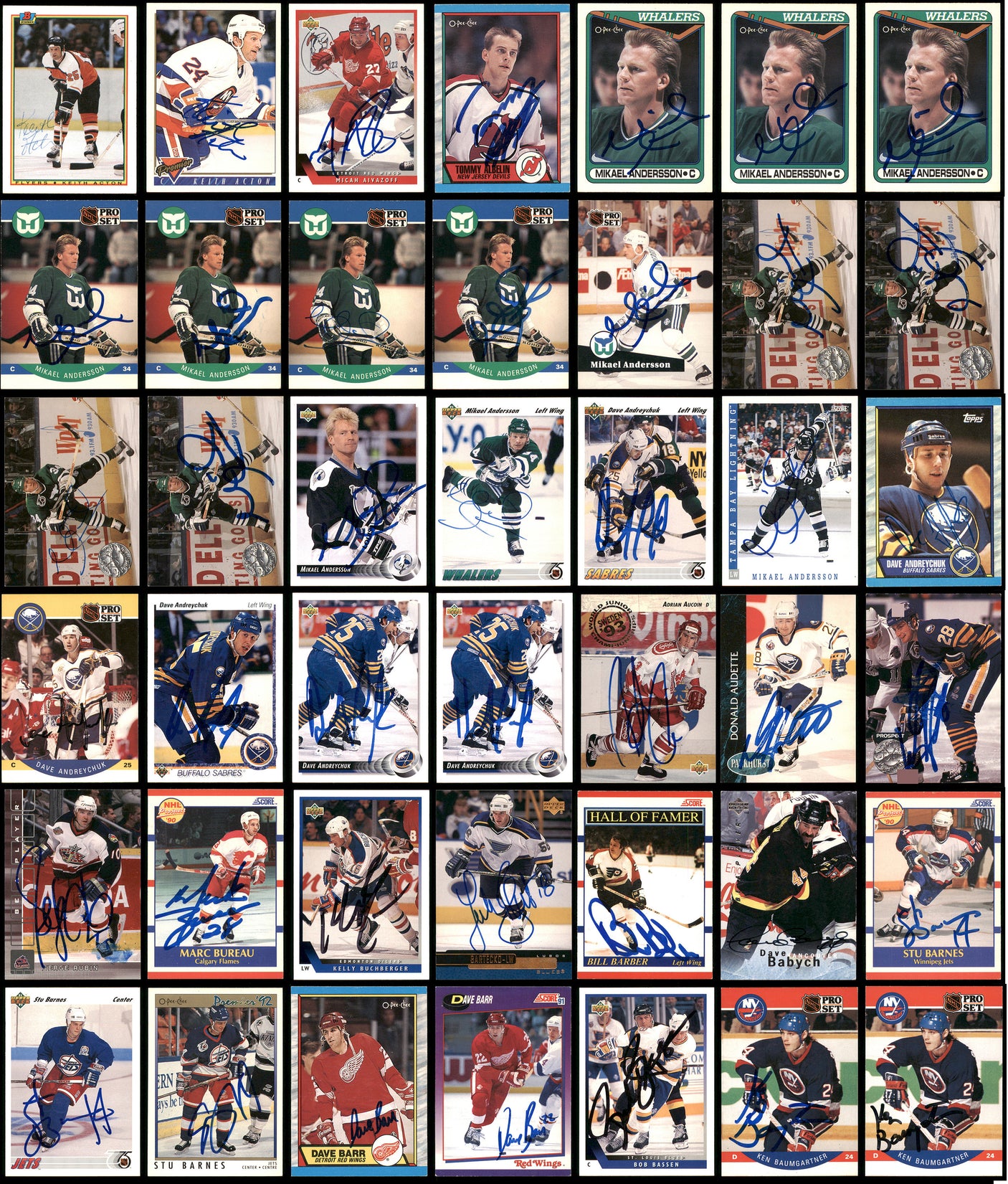 Autographed Assorted Hockey Cards (1163 Count Card Lot) Starter Set SKU #243670
