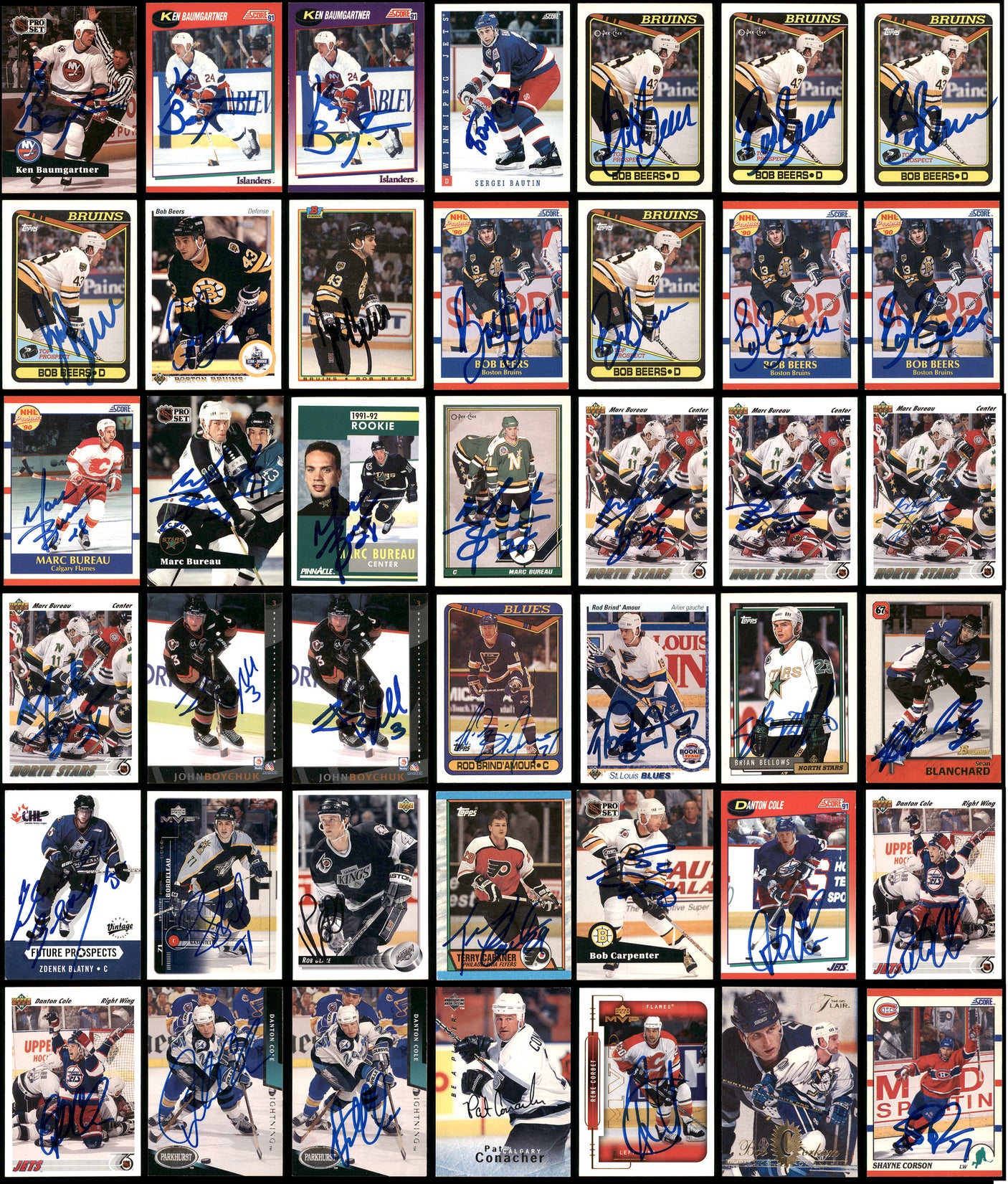 Autographed Assorted Hockey Cards (1163 Count Card Lot) Starter Set SKU #243670