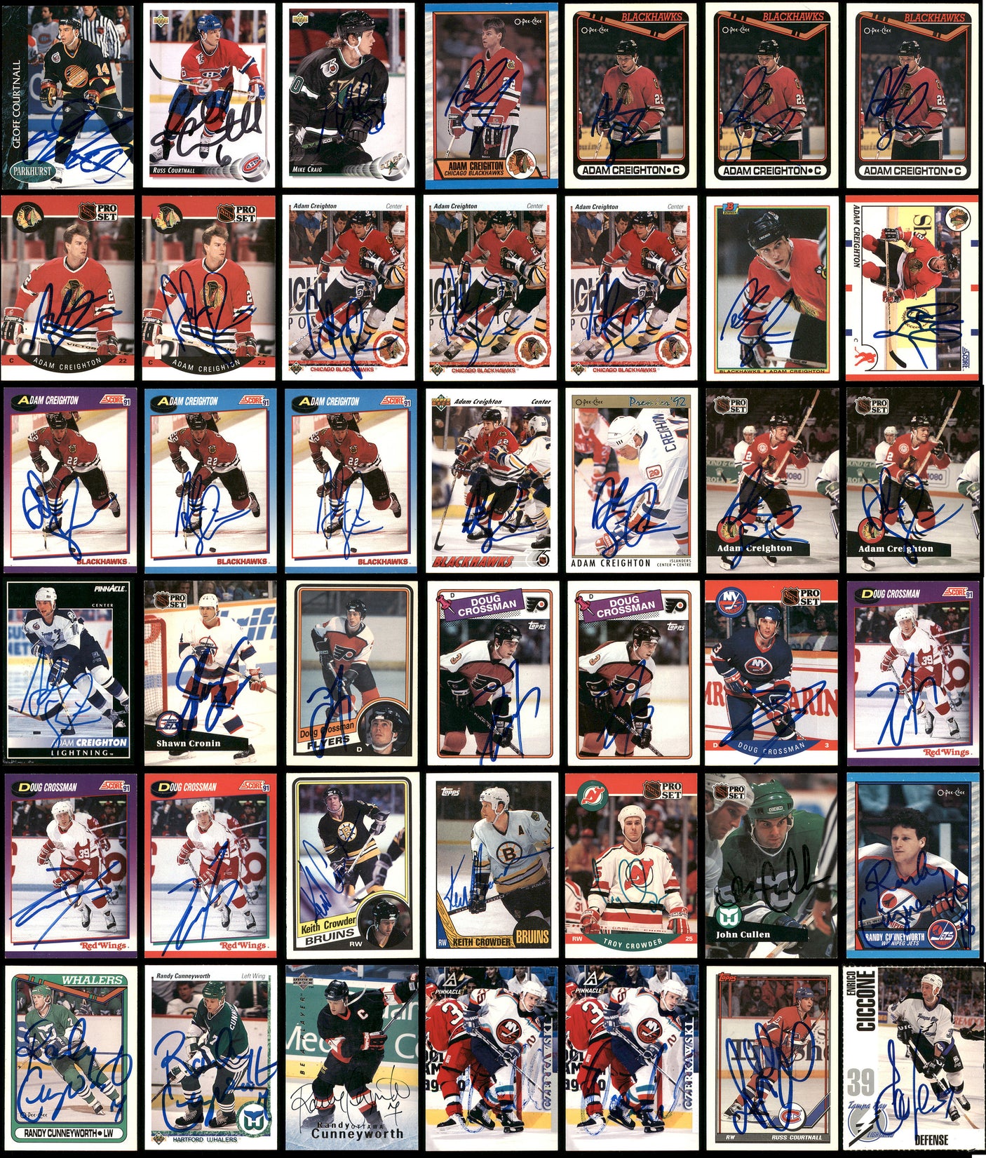 Autographed Assorted Hockey Cards (1163 Count Card Lot) Starter Set SKU #243670