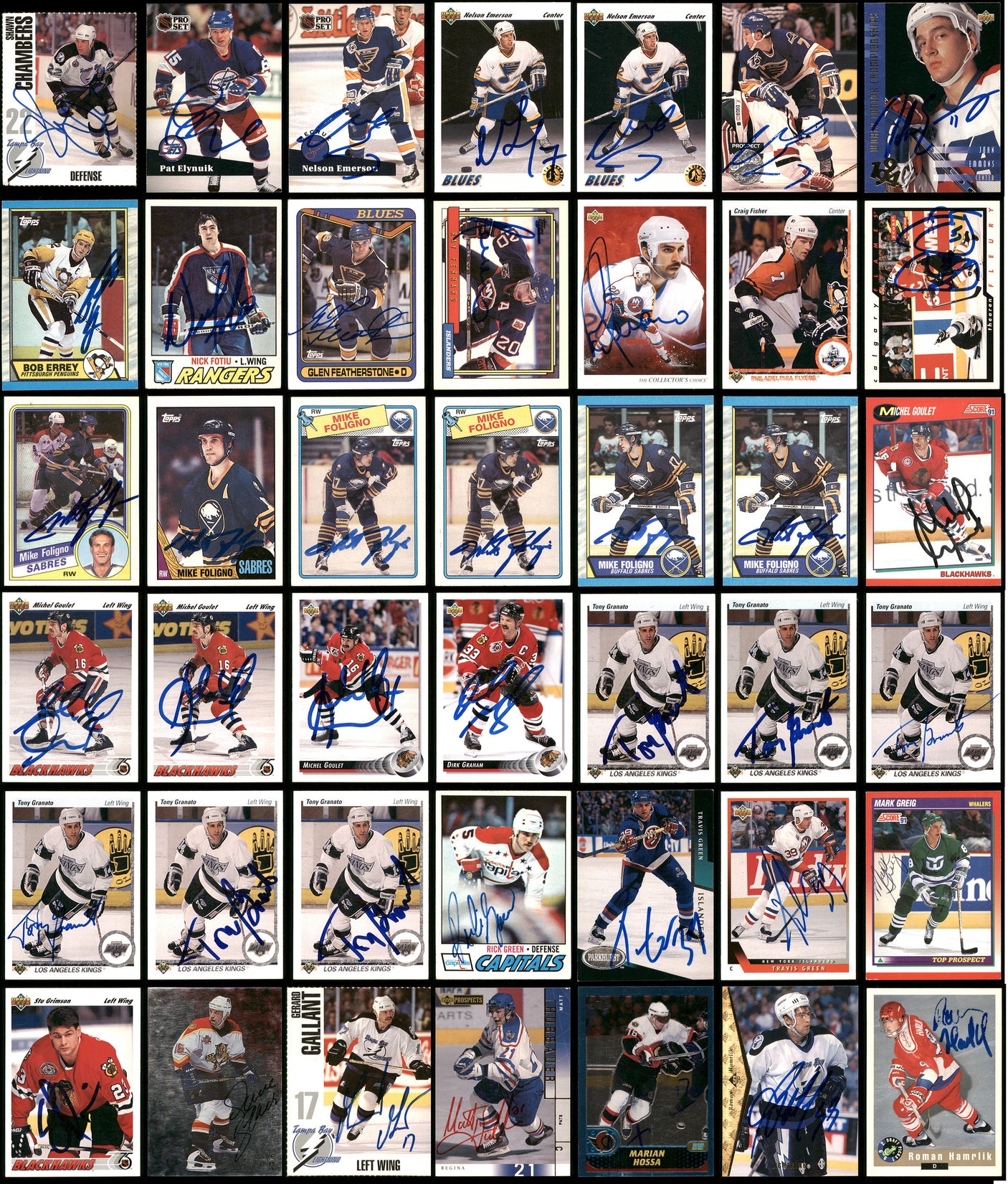 Autographed Assorted Hockey Cards (1163 Count Card Lot) Starter Set SKU #243670
