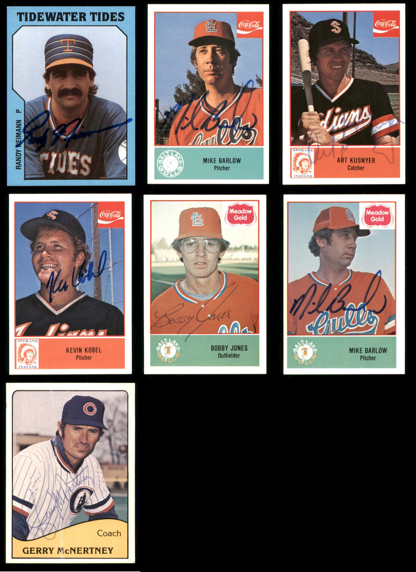 Autographed Assorted 1978-1986 Minor League Baseball Cards (34 Count Lot) SKU #243671
