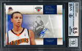 Stephen Curry Autographed 2009-10 Panini Studio Rookie Card #129 Golden State Warriors BGS 8.5 Auto Grade Gem Mint 10 Beckett BAS #18113299