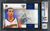 Stephen Curry Autographed 2009-10 Panini Studio Rookie Card #129 Golden State Warriors BGS 8.5 Auto Grade Gem Mint 10 Beckett BAS #18113304