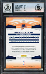 Stephen Curry Autographed 2009-10 Panini Rookie Card #357 Golden State Warriors BGS 9 Auto Grade Gem Mint 10 Beckett BAS #18113329