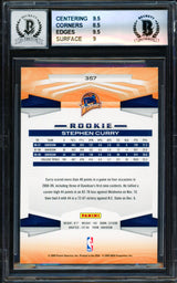 Stephen Curry Autographed 2009-10 Panini Rookie Card #357 Golden State Warriors BGS 9 Auto Grade Gem Mint 10 Beckett BAS #18113385