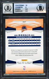Stephen Curry Autographed 2009-10 Panini Rookie Card #307 Golden State Warriors BGS 9 Auto Grade Gem Mint 10 Beckett BAS #18113338