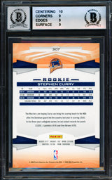 Stephen Curry Autographed 2009-10 Panini Rookie Card #307 Golden State Warriors BGS 9 Auto Grade Mint 9 Beckett BAS #18113389